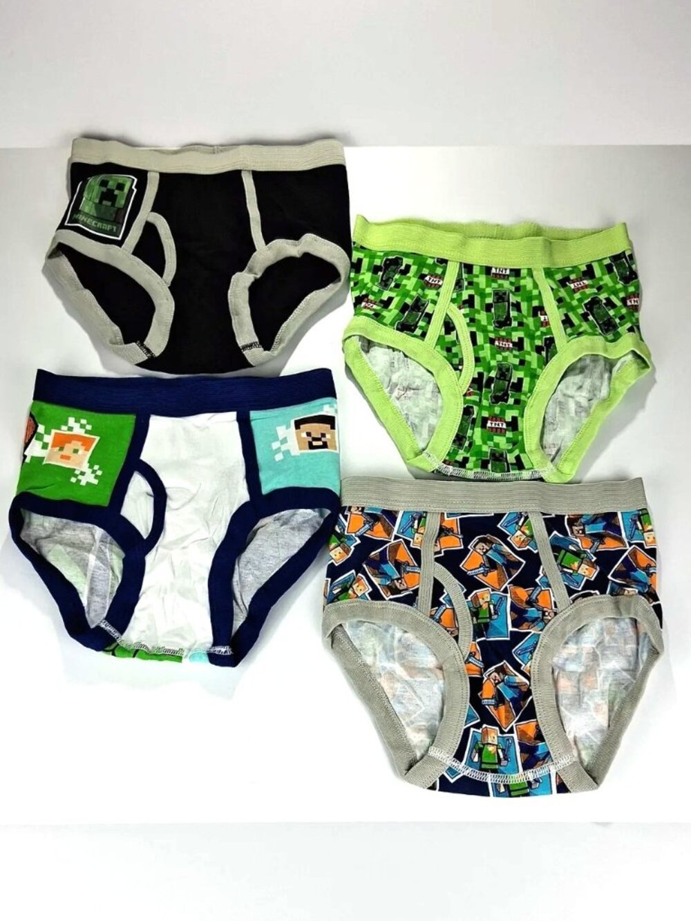 Boys Minecraft Briefs Size 8, 4 Pairs, NWOT
